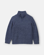 Boys Quarter-Zip Sweater - Navy Blue, image 1 of 3 slides