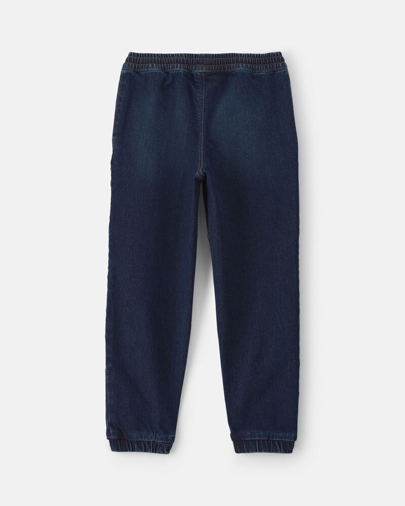 Boys Denim Relaxed Joggers - Dark Wash, image 2 of 4 slides