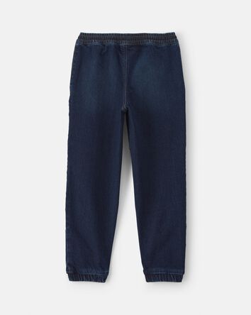 Gar&ccedil;ons - Pantalon de jogging d&eacute;contract&eacute; en denim - D&eacute;lav&eacute; fonc&eacute;, 