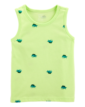 Toddler Dinosaur Graphic Tank - Neon Yellow, 