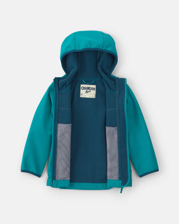 Toddler Girl  Colour Changing Rain Jacket - Teal, 