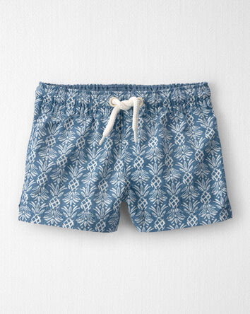 Baby Boy Recycled Swim Trunks in Bloom Lagoon Print, 