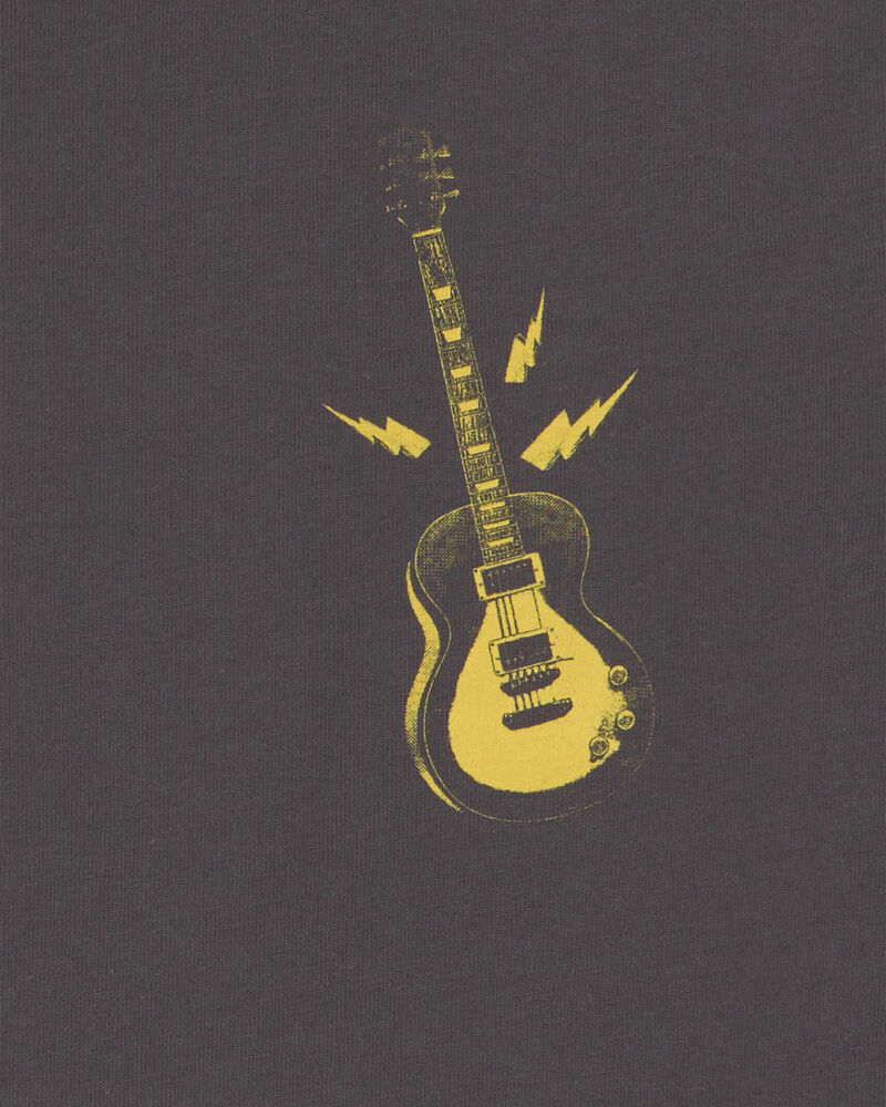Boys 'Silence Is Overrated' Guitar Long-Sleeve Graphic Tee - Black, image 3 of 5 slides