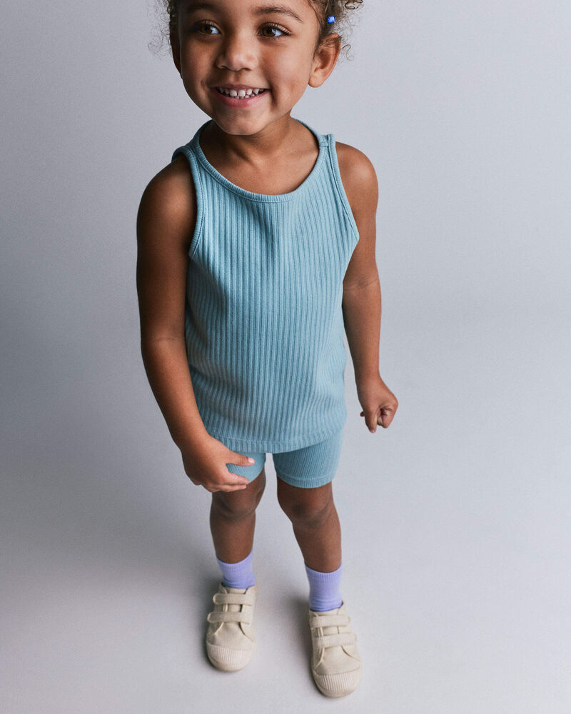 Toddler Girl Brooklyn Bike Shorts - Pale Blue, image 3 of 6 slides