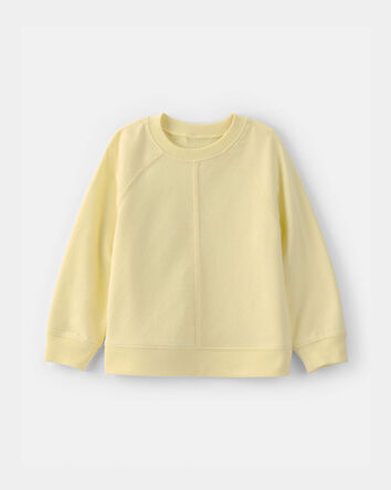 Toddler French Terry Pullover Sweatshirt - Yellow, 