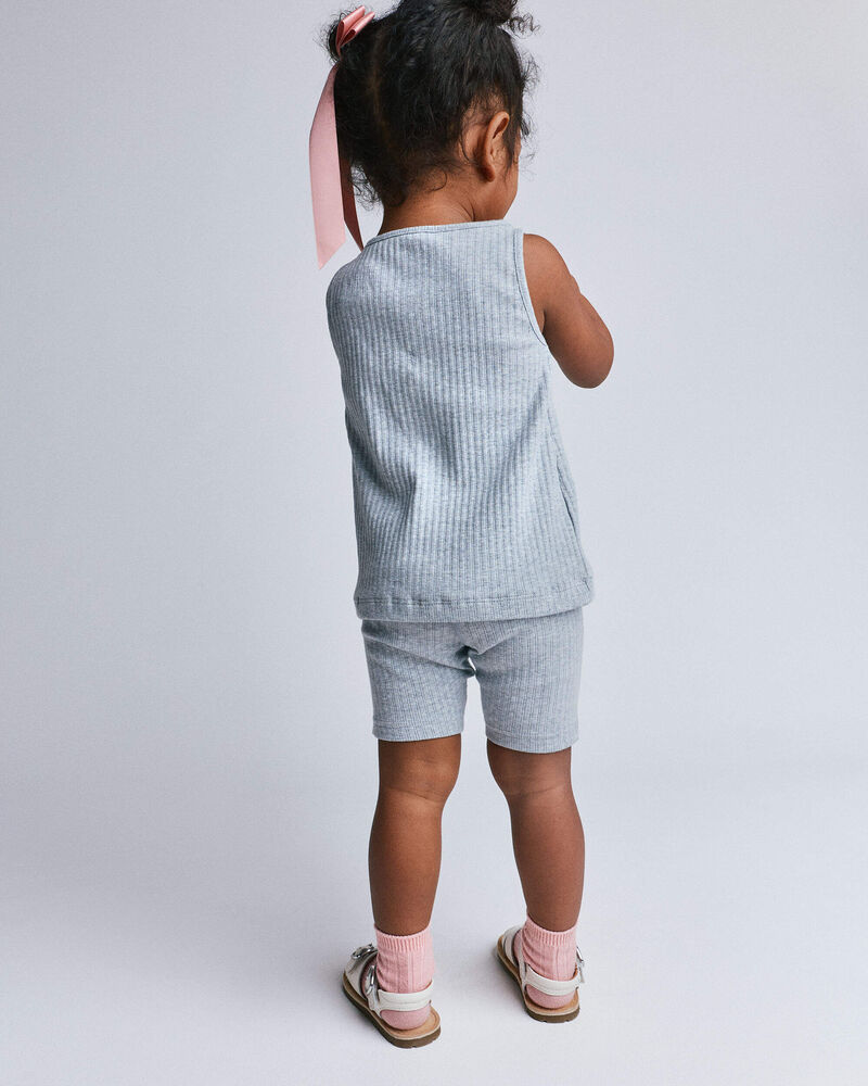 Toddler Girl Brooklyn Bike Shorts - Heather Grey, image 4 of 6 slides