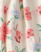 Girls Floral Skirt - Cream, image 2 of 3 slides