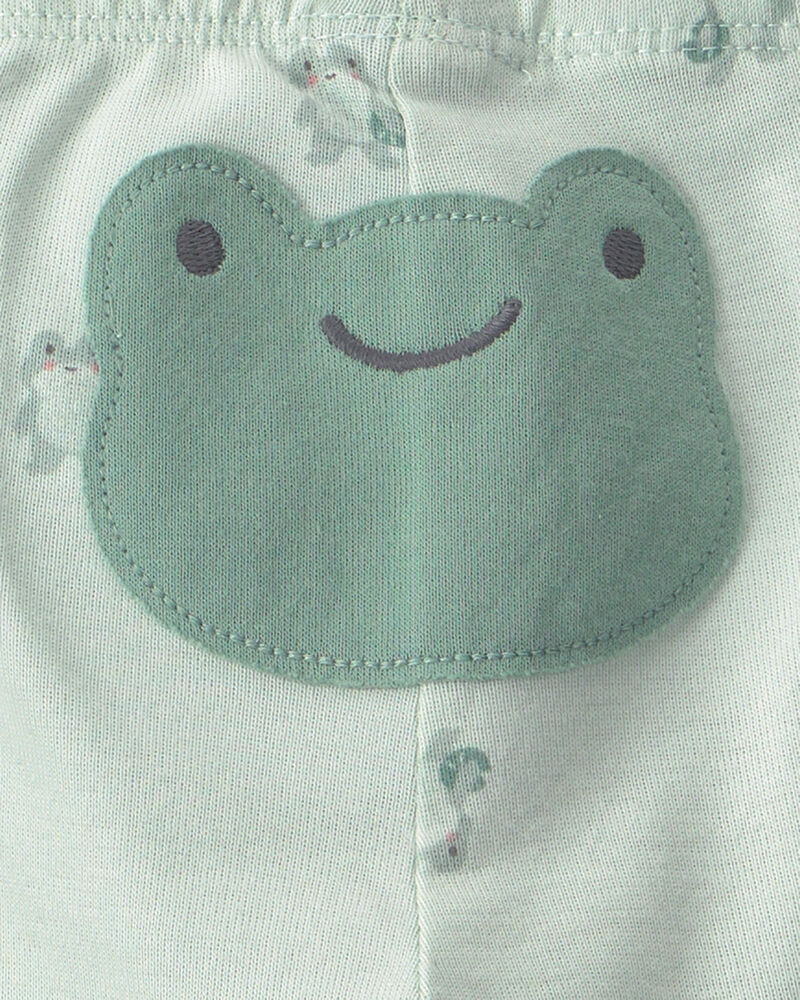 Baby 3-Piece Frog Bodysuit & Pant Set - Green/Grey, image 4 of 5 slides