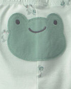 Baby 3-Piece Frog Bodysuit & Pant Set - Green/Grey, image 4 of 5 slides