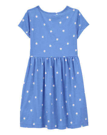 Kid Daisy-Print Short-Sleeve Dress, 