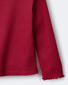 Toddler Girl Mock Neck Long-Sleeve Top - Red, image 6 of 7 slides