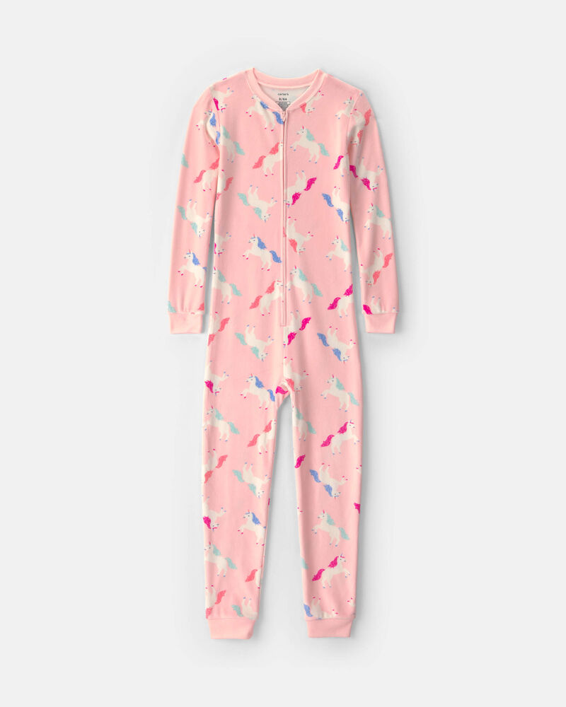 Filles - Pyjama ajust&eacute; 1 pi&egrave;ce en DreamPlush &agrave; motif licorne - Rose, image 1 sur 3 diapositives