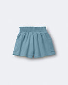 Toddler Girl Swing Shorts with Pockets - Light Blue, image 5 of 6 slides
