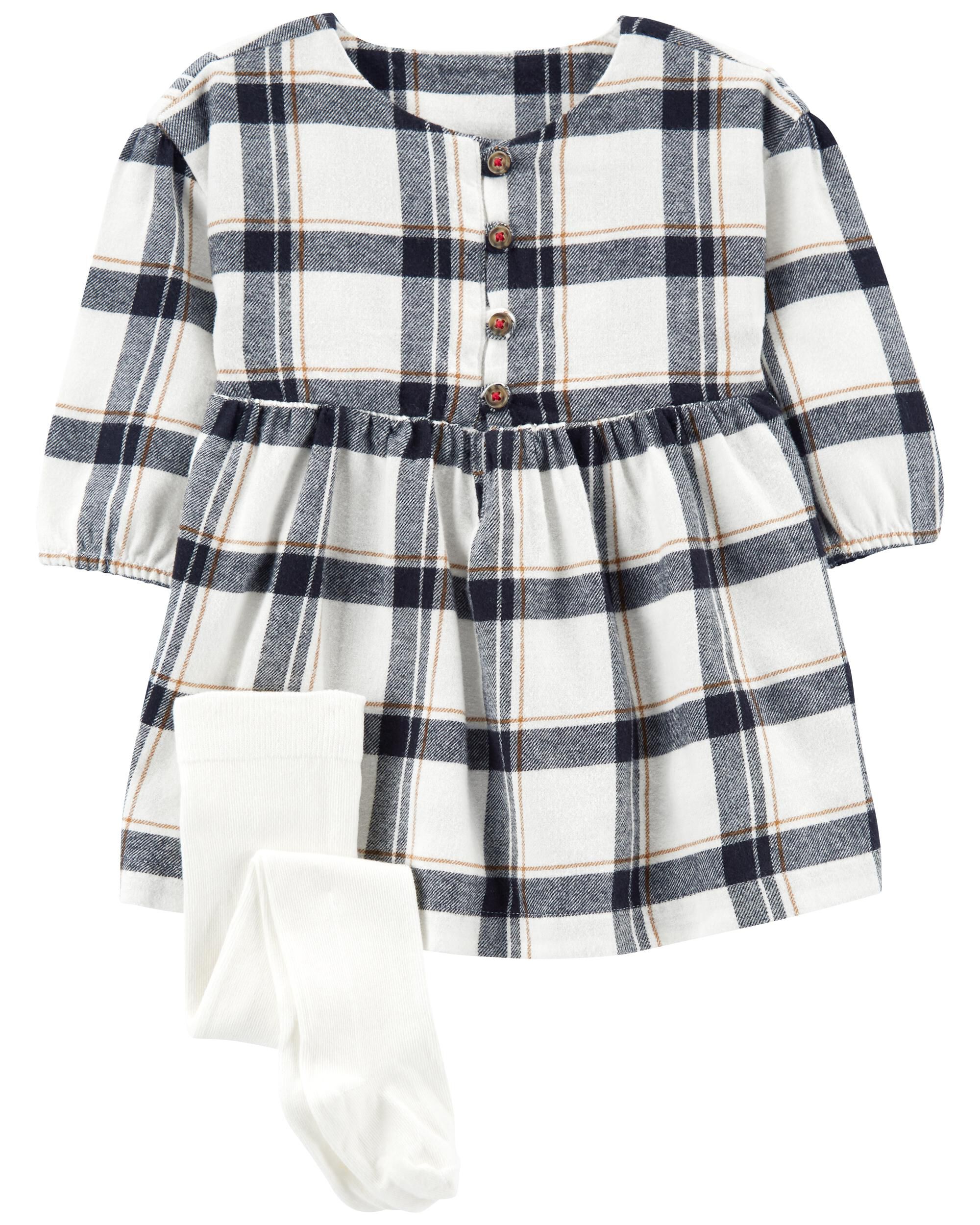 Carters baby girl outlet plaid dress