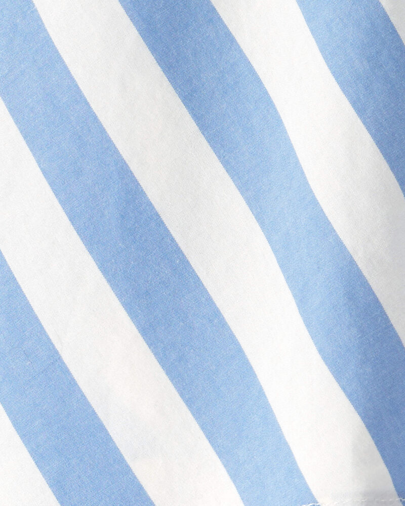 Filles - Jupe-short &agrave; rayures - Bleu/Blanc, image 3 sur 3 diapositives