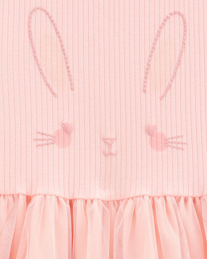 Kid Bunny Tutu Short-Sleeve Dress - Pink, image 3 of 4 slides