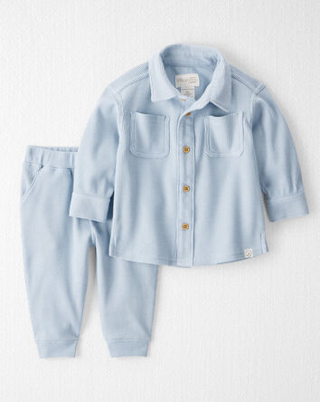 Baby Boy 2-Piece Organic Cotton Waffle Knit Set, 