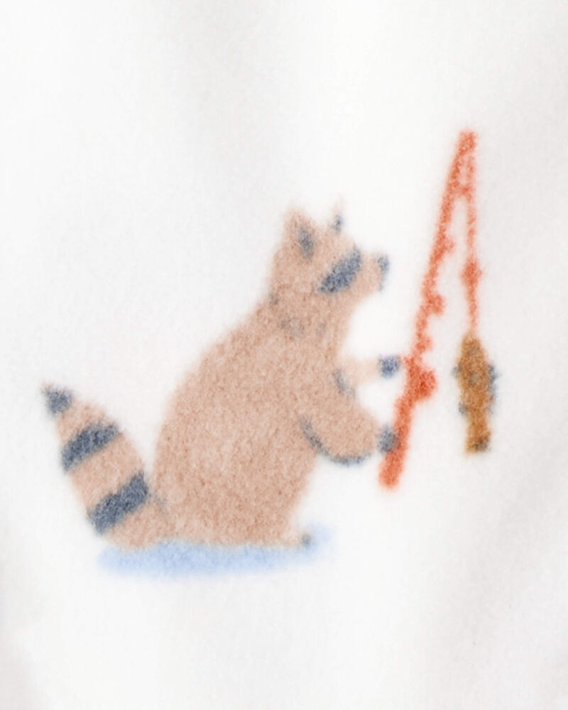 Toddler Boy 1-Piece Woodland Creatures Fleece Footie Pyjamas, image 2 of 3 slides