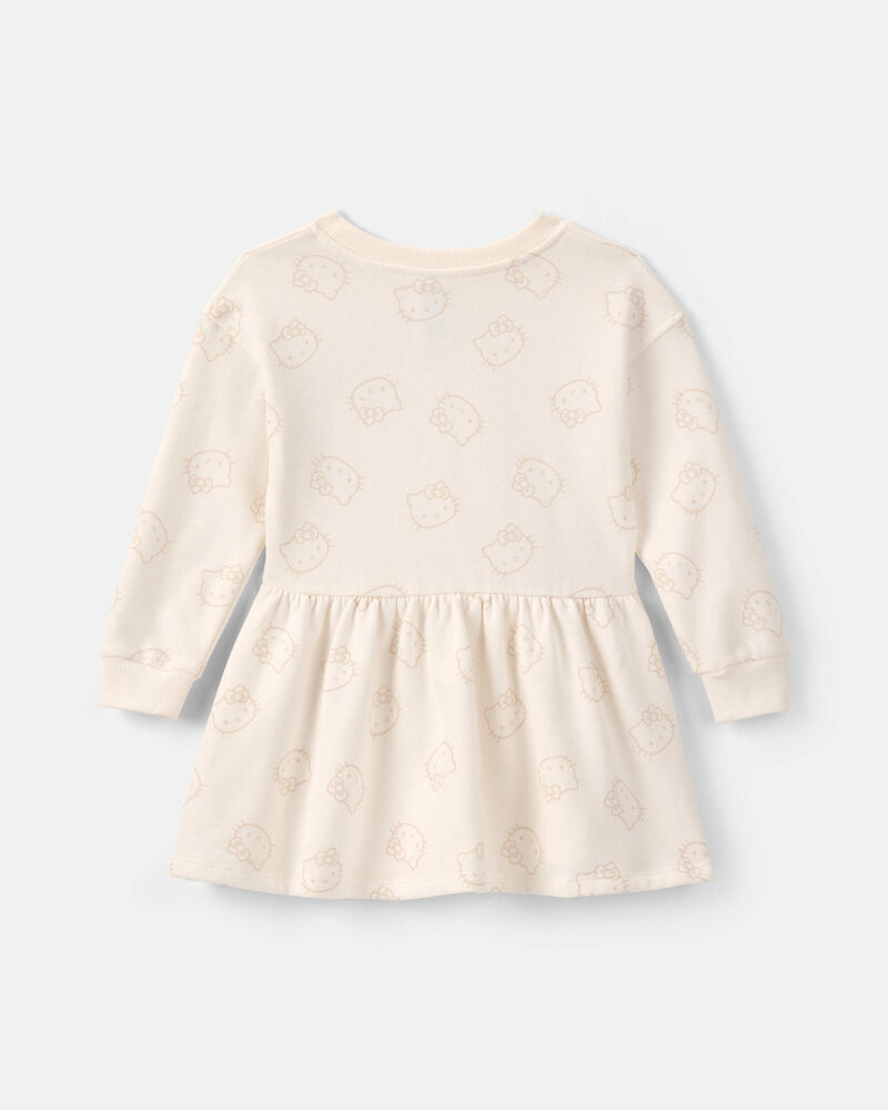 Toute-petite fille &ndash; Robe manches longues &agrave; motif c&oelig;ur Hello Kitty&reg; &ndash; Cr&egrave;me, image 2 sur 4 diapositives