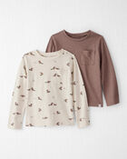 Toddler 2-Pack Organic Cotton Tees in Beavers' Creek Print, image 1 of 6 slides