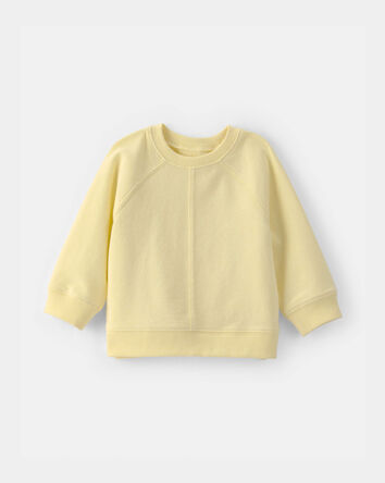 Baby French Terry Pullover Sweatshirt - Yellow, 