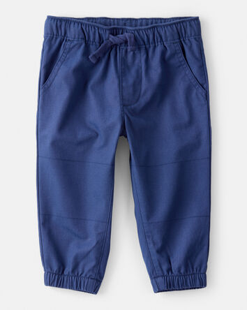 B&eacute;b&eacute; gar&ccedil;on - Pantalon mode &agrave; enfiler en coton - Marine, 