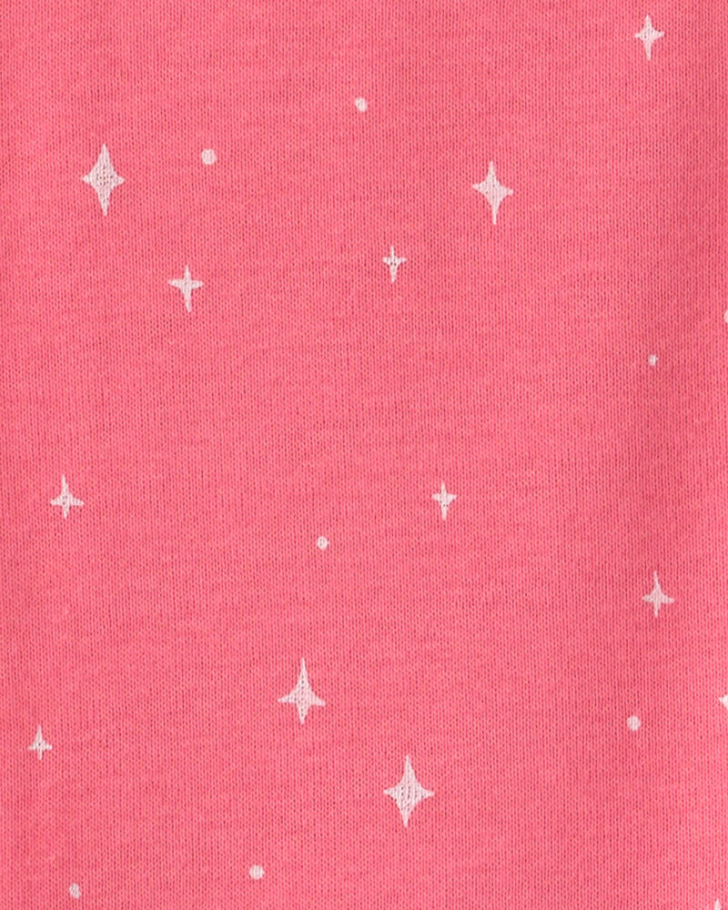 Toddler Girl 4-Piece Unicorn 100% Cotton Snug Fit Pyjama Set - Coral/Pink, image 5 of 6 slides