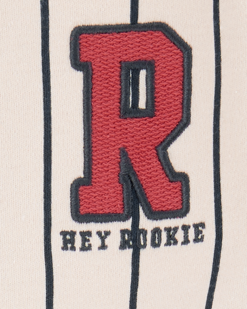 Baby Boy Baseball Rookie Snap-Up Cotton Sleep & Play Pyjamas, image 3 of 4 slides