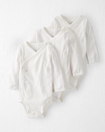 B&eacute;b&eacute; Emballage de 3 cache-couches enveloppants en coton c&ocirc;tel&eacute; certifi&eacute; biologique, 