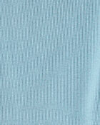 Girls Floral 100% Cotton Pull-On Stretch Leggings - Blue, image 3 of 4 slides