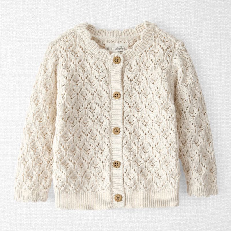 Sweet Cream Baby Organic Cotton Pointelle Sweater | Carter’s Oshkosh Canada