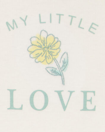Baby 3-Piece Floral Hooded Pant Set - Yellow/Ivory, 
