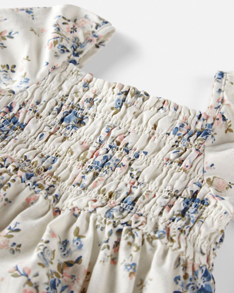 Baby Floral-Print Linen Bubble Made with Organic Cotton, image 2 of 5 slides