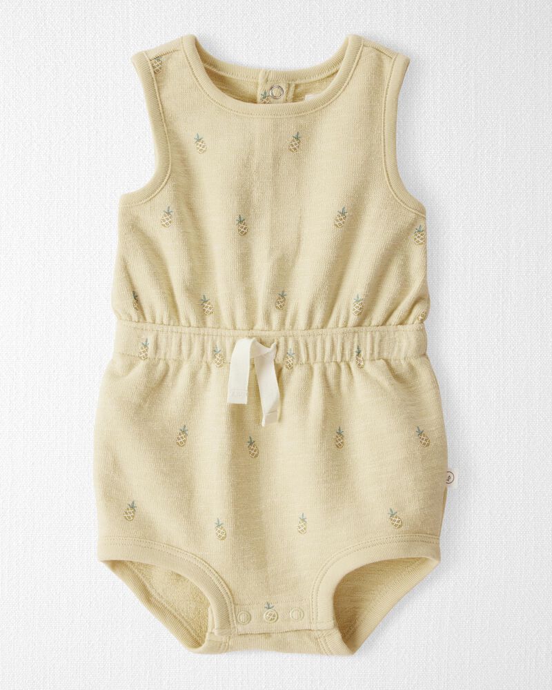 Baby Girl Organic Cotton Pineapple-Print Romper, image 1 of 5 slides