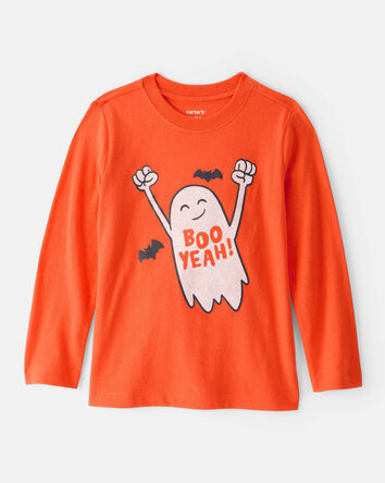 Tout-petit garçon - T-shirt à manches longues à imprimé Boo Yah - Orange, 