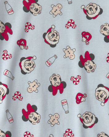 Kids 2-Piece Disney Mickey Mouse Christmas 100% Cotton Snug Fit Pyjama Set - Blue, 