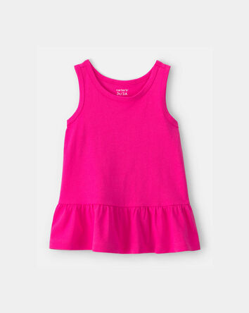 Toddler Girl Peplum Tank Top - Pink, 