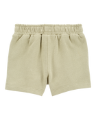 Baby Boy Pull-On French Terry Shorts - Olive, image 2 of 4 slides