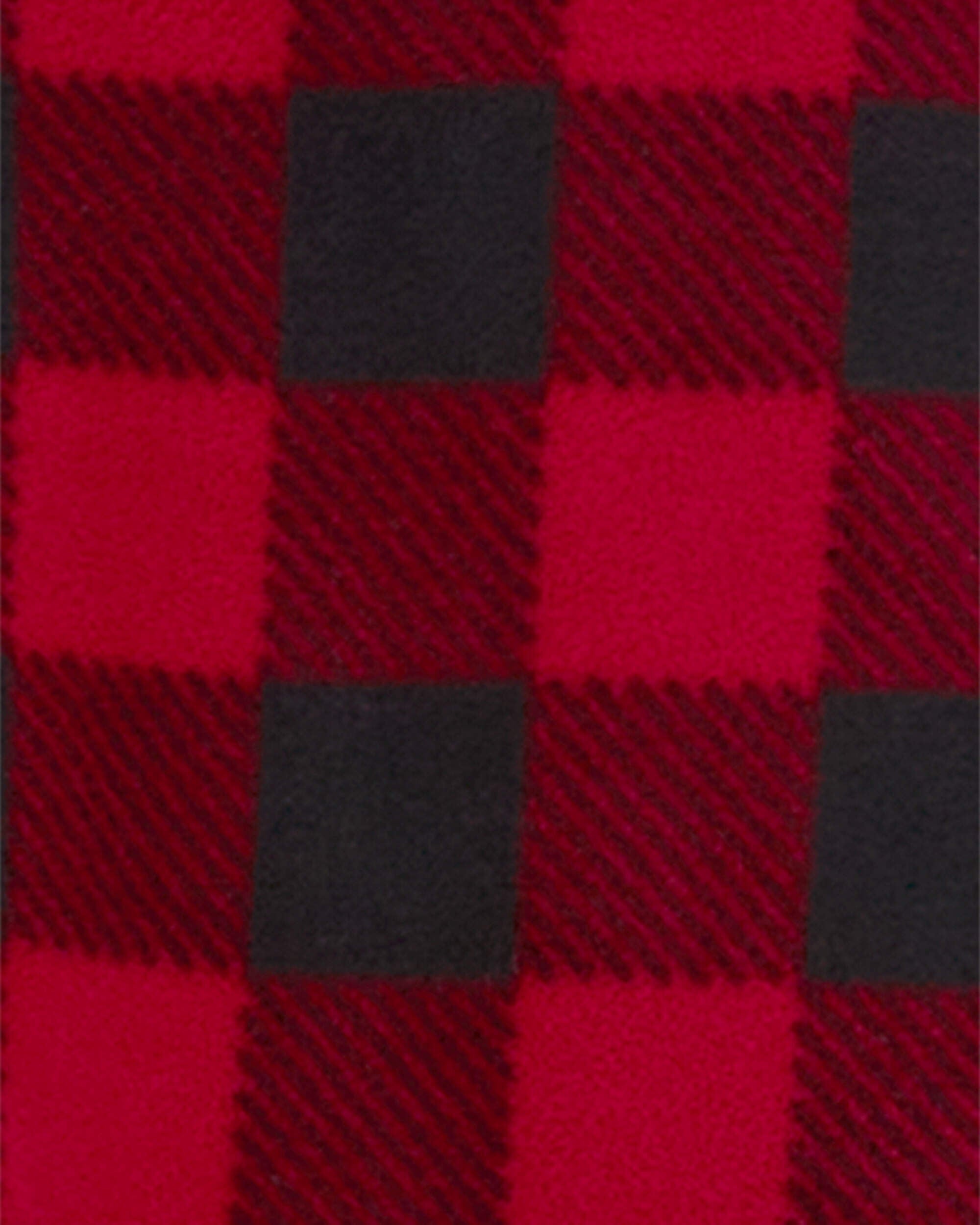 Red Kid 1 Piece Buffalo Check Fleece Footie Pyjamas Carter s Oshkosh Canada