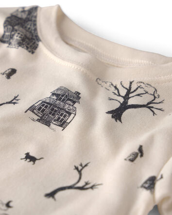 Baby 2-Piece Organic Cotton Pajamas in Spooky Landscape, 