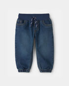 Baby Boy Denim Jogger - Dark Wash, image 1 of 4 slides