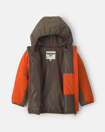 Tout-petit gar&ccedil;on - Blouson matelass&eacute; d&rsquo;&eacute;paisseur moyenne - Orange, 