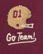 Baby Boy 3-Piece 'Go Team' Football French Terry Layering Set - Maroon, image 5 of 7 slides
