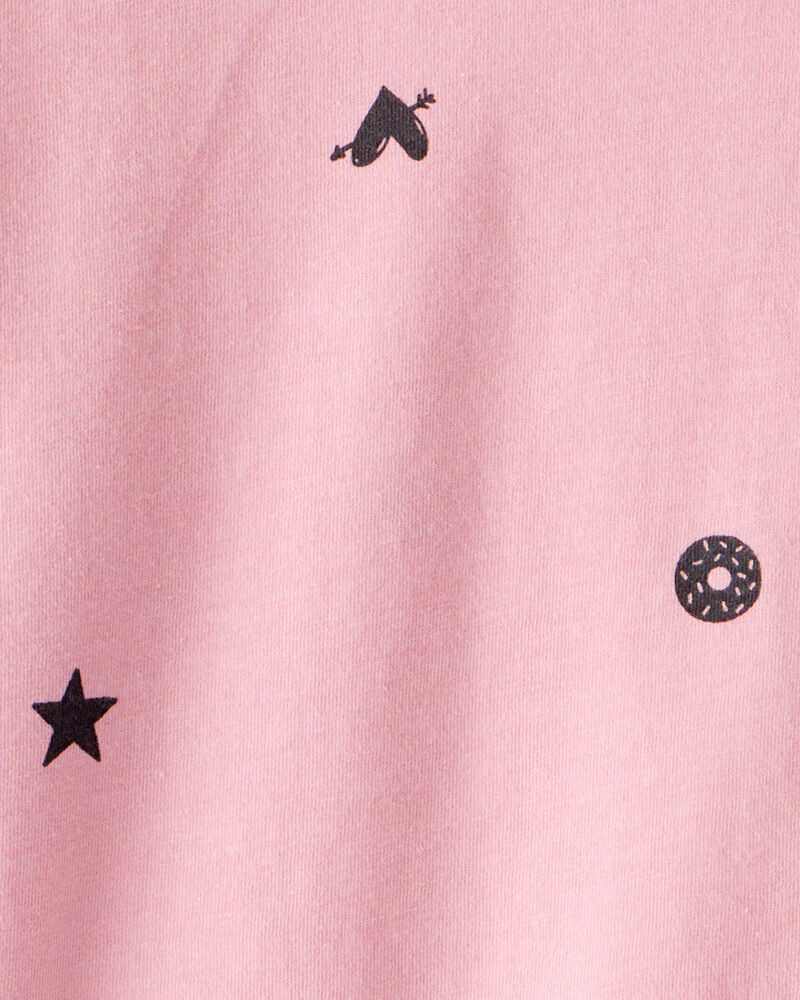 Girls Icon Print Long-Sleeve Top - Pink, image 2 of 3 slides