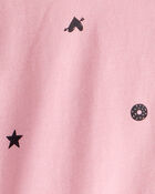 Girls Icon Print Long-Sleeve Top - Pink, image 2 of 3 slides