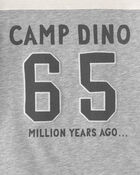 Toddler Boy 'Camp Dino' Long-Sleeve T-Shirt - Brown/Grey, image 3 of 5 slides