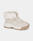 Toddler Girl Faux Fur High-Top Boots - Tan, image 1 of 6 slides