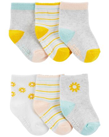 Baby 6-Pack Floral Socks, 