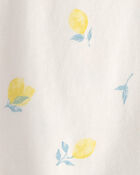 Baby Girl Lemon Top - Cream, image 2 of 3 slides