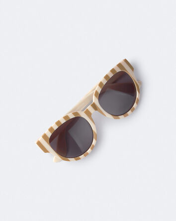 Tout-petit - Lunettes de soleil &agrave; rayures - Cr&egrave;me/Beige, 